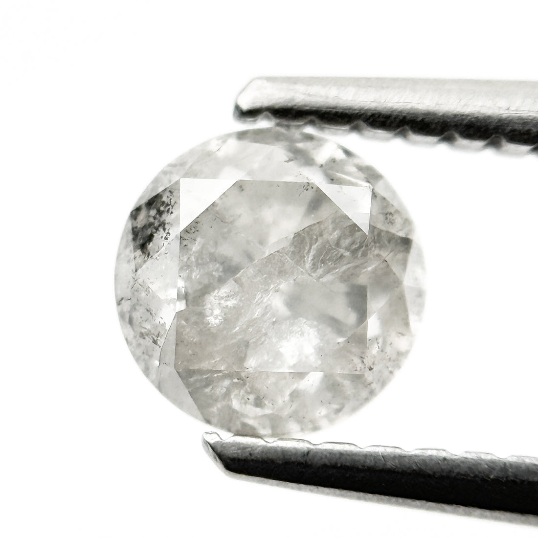 0.81 Ct Round Brilliant Cut Grey Natural Fancy Diamond
