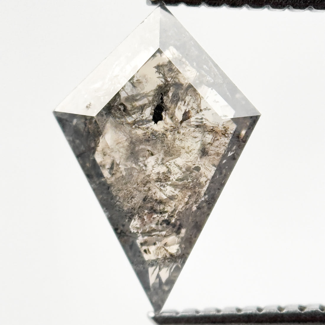 1.33 Ct Kite Rose Cut Brown Natural Galaxy Salt and Pepper Diamond