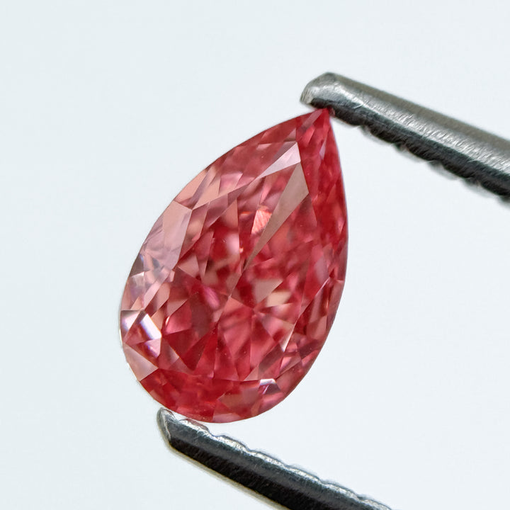 0.50 Ct Pear Brilliant Cut Pink Lab Grown Minimalist Diamond