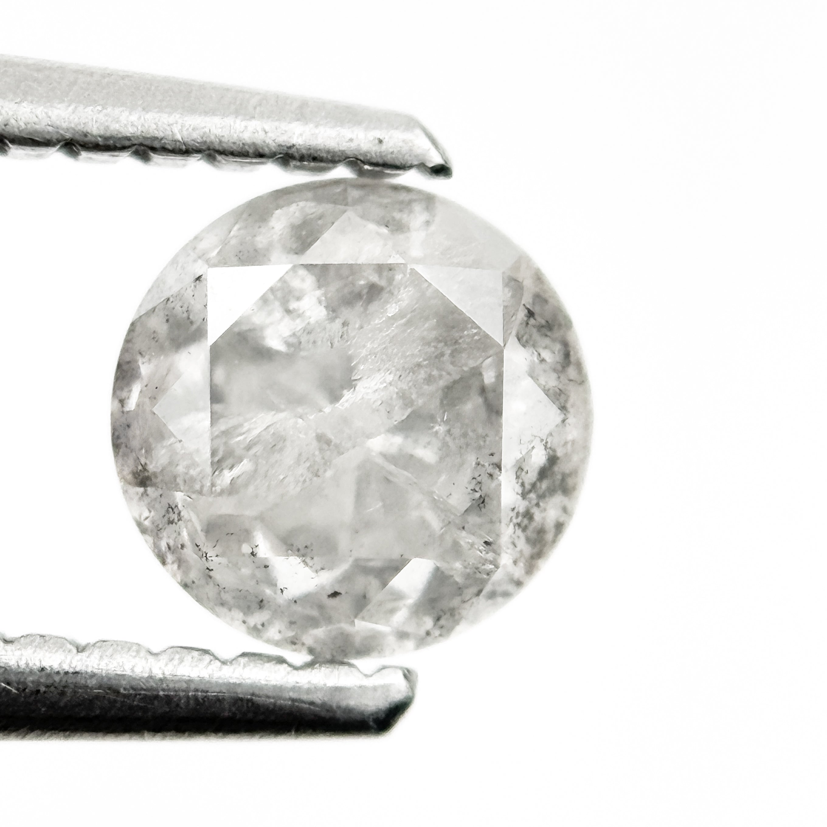 0.81 Ct Round Brilliant Cut Grey Natural Fancy Diamond