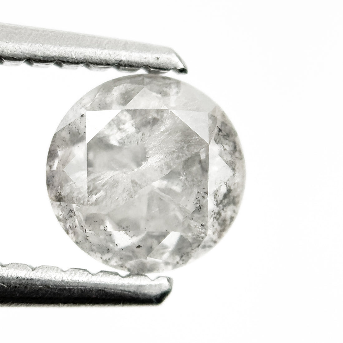 0.81 Ct Round Brilliant Cut Grey Natural Fancy Diamond