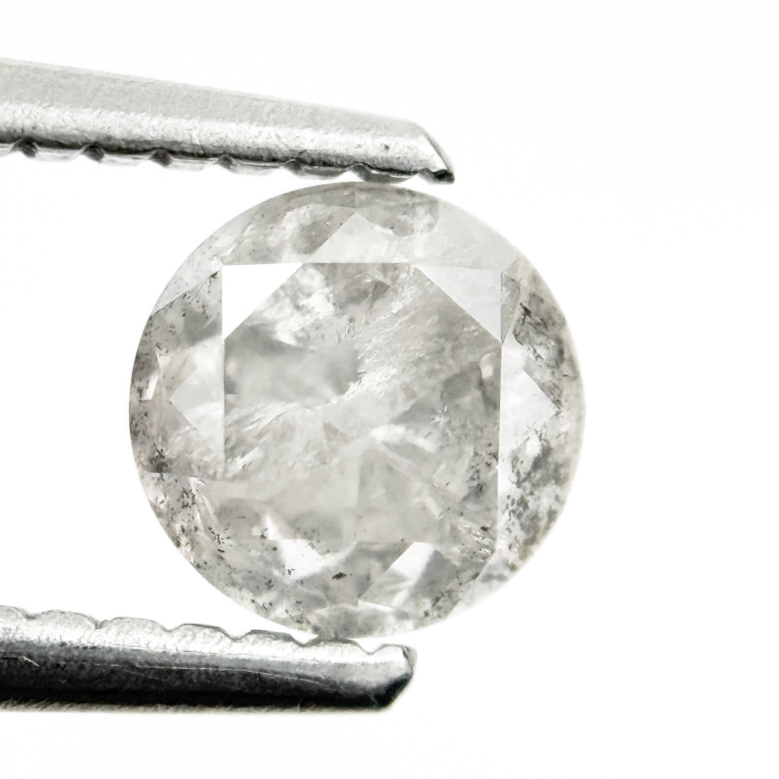 0.81 Ct Round Brilliant Cut Grey Natural Fancy Diamond