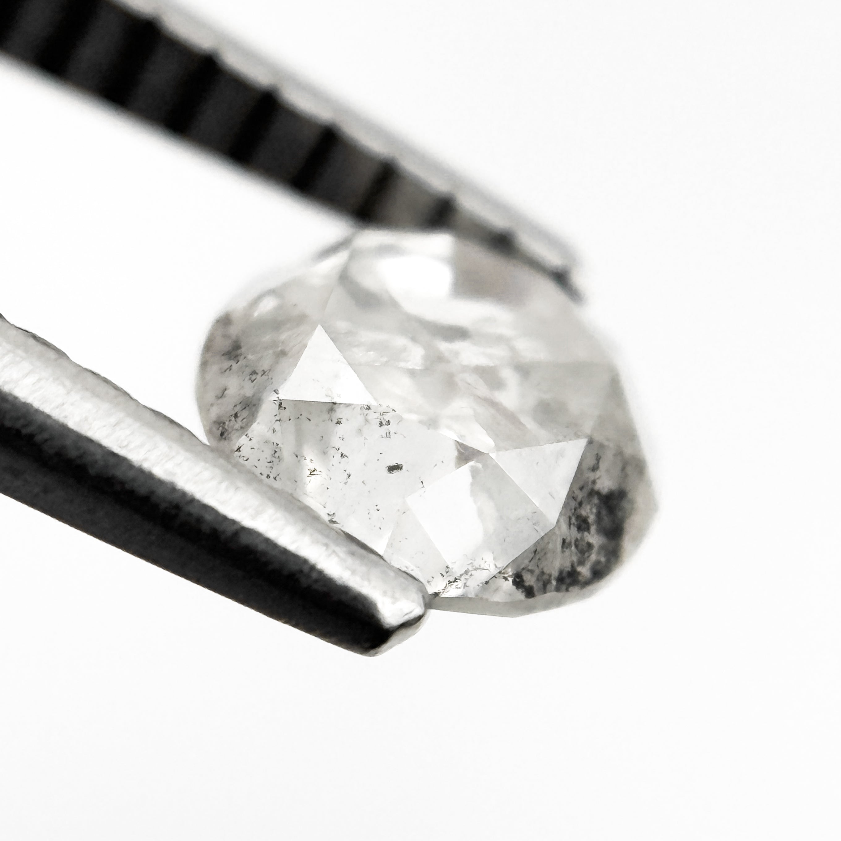0.81 Ct Round Brilliant Cut Grey Natural Fancy Diamond
