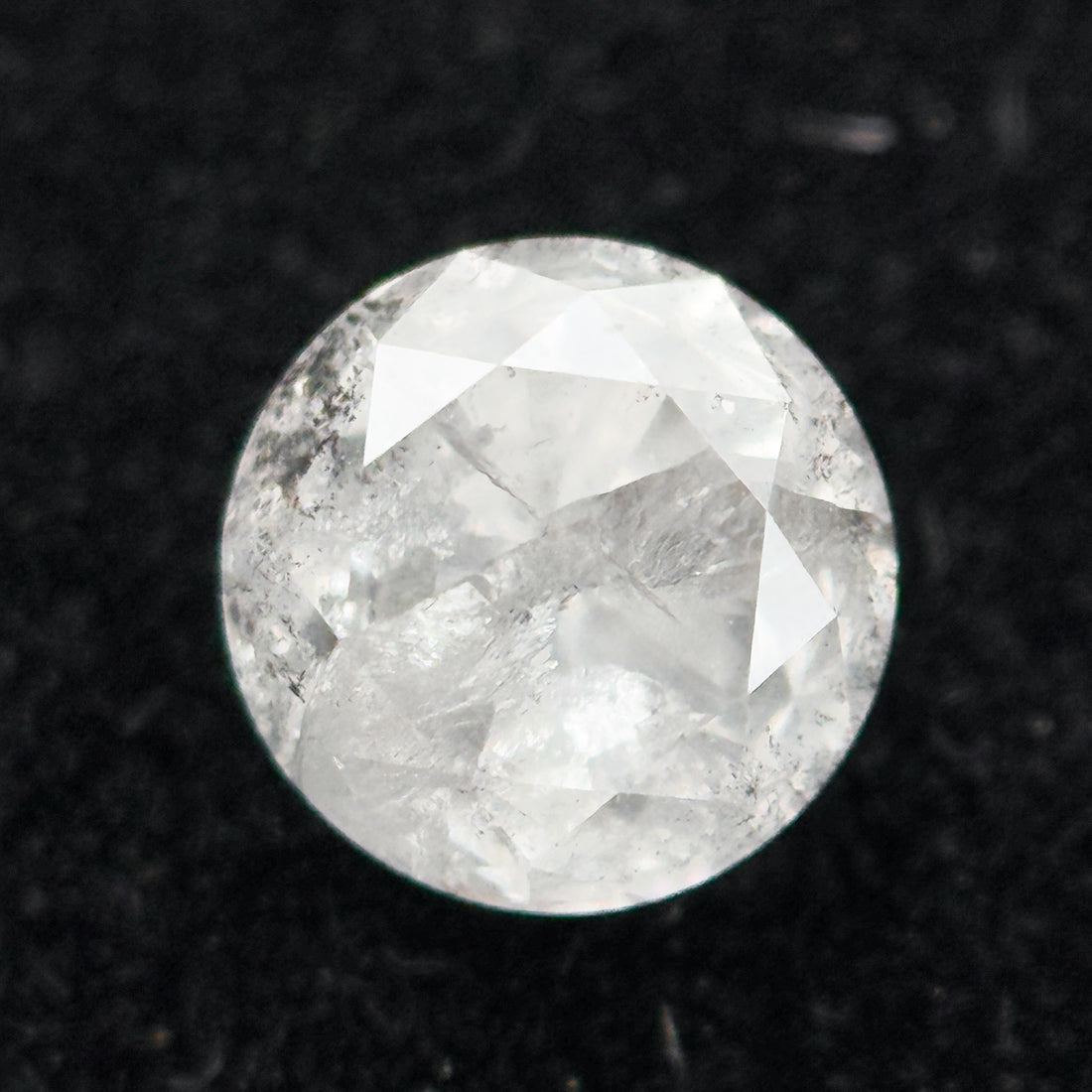 0.81 Ct Round Brilliant Cut Grey Natural Fancy Diamond