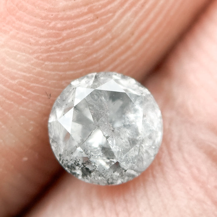 0.81 Ct Round Brilliant Cut Grey Natural Fancy Diamond