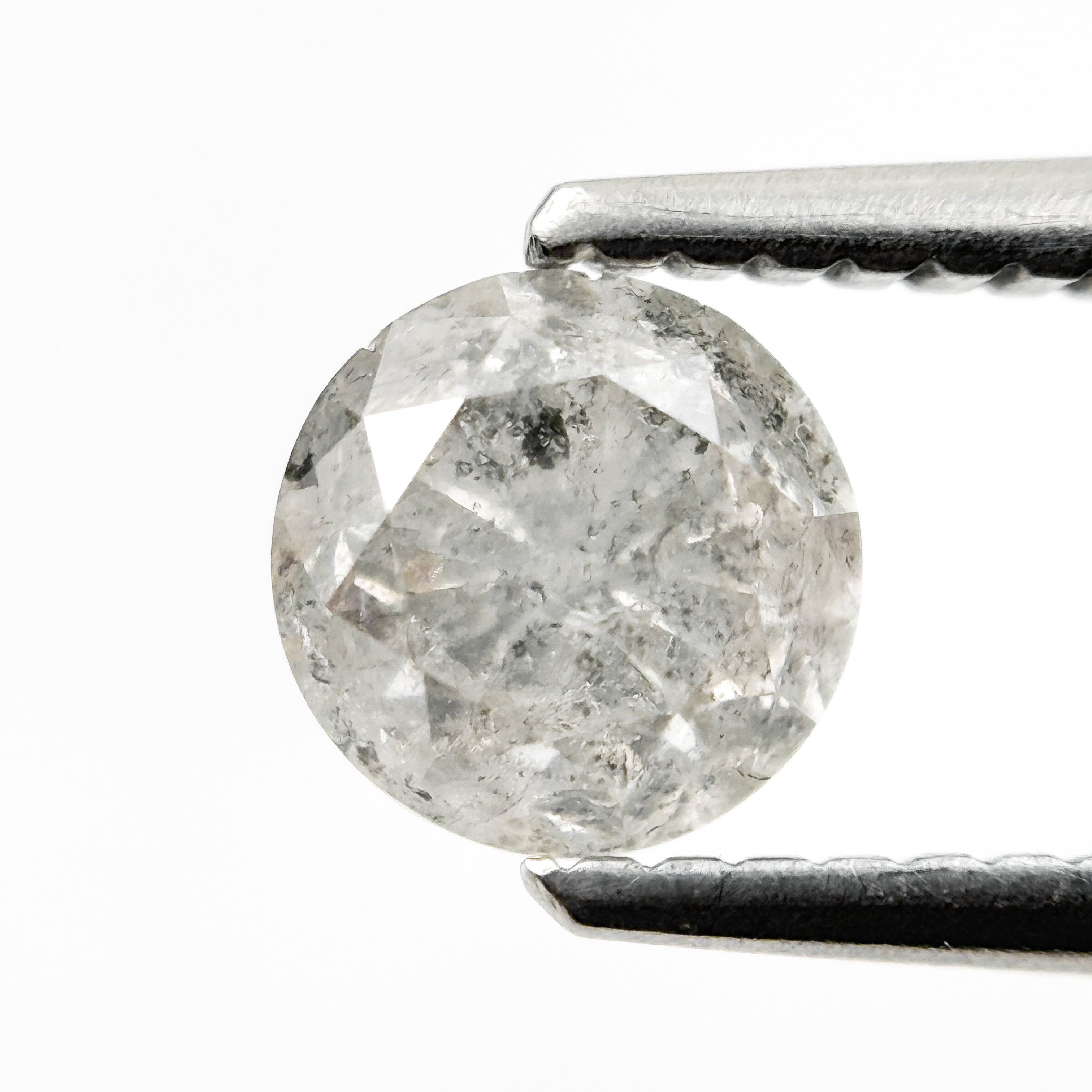 0.92 Ct Round Brilliant Cut Grey Natural Fancy Diamond