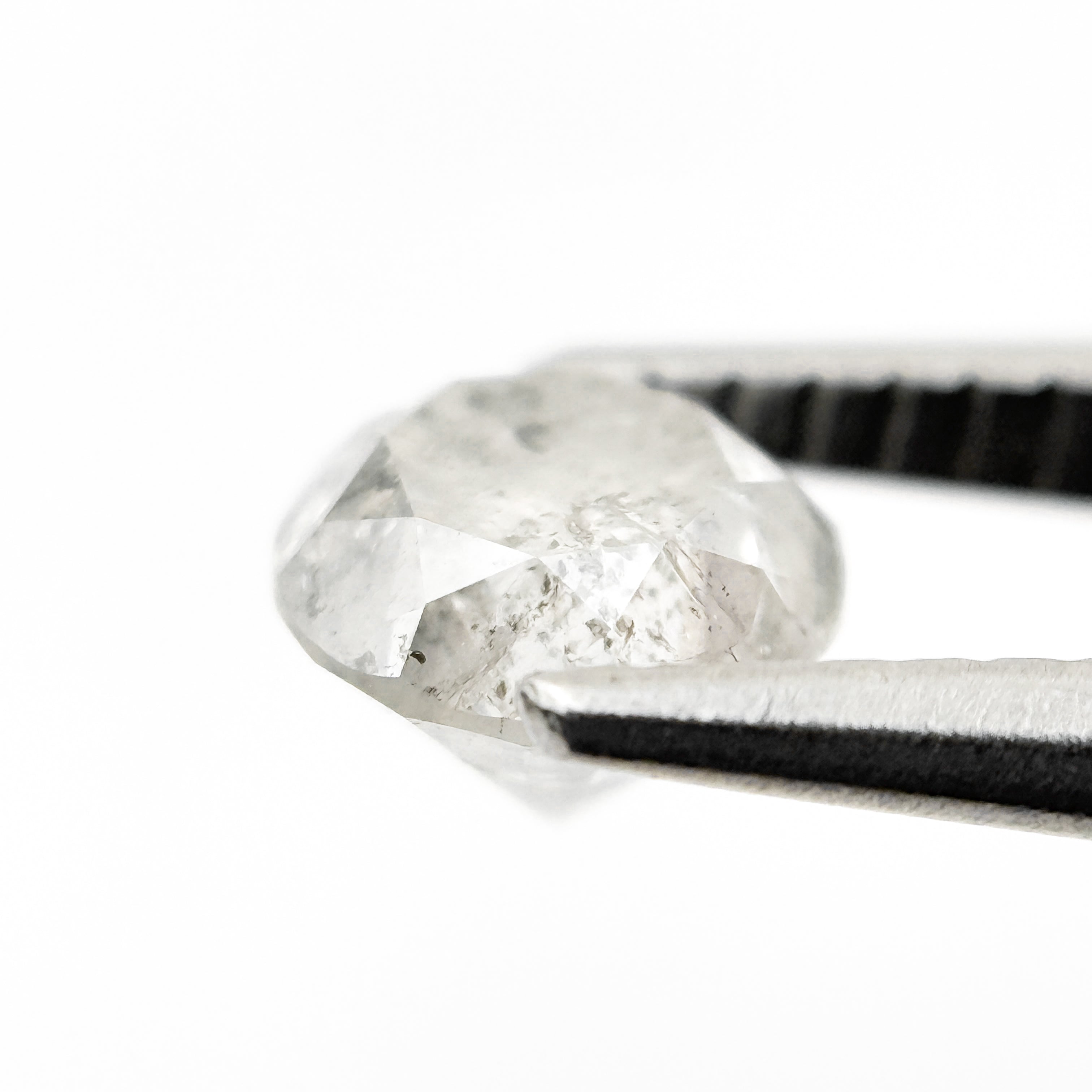 0.92 Ct Round Brilliant Cut Grey Natural Fancy Diamond