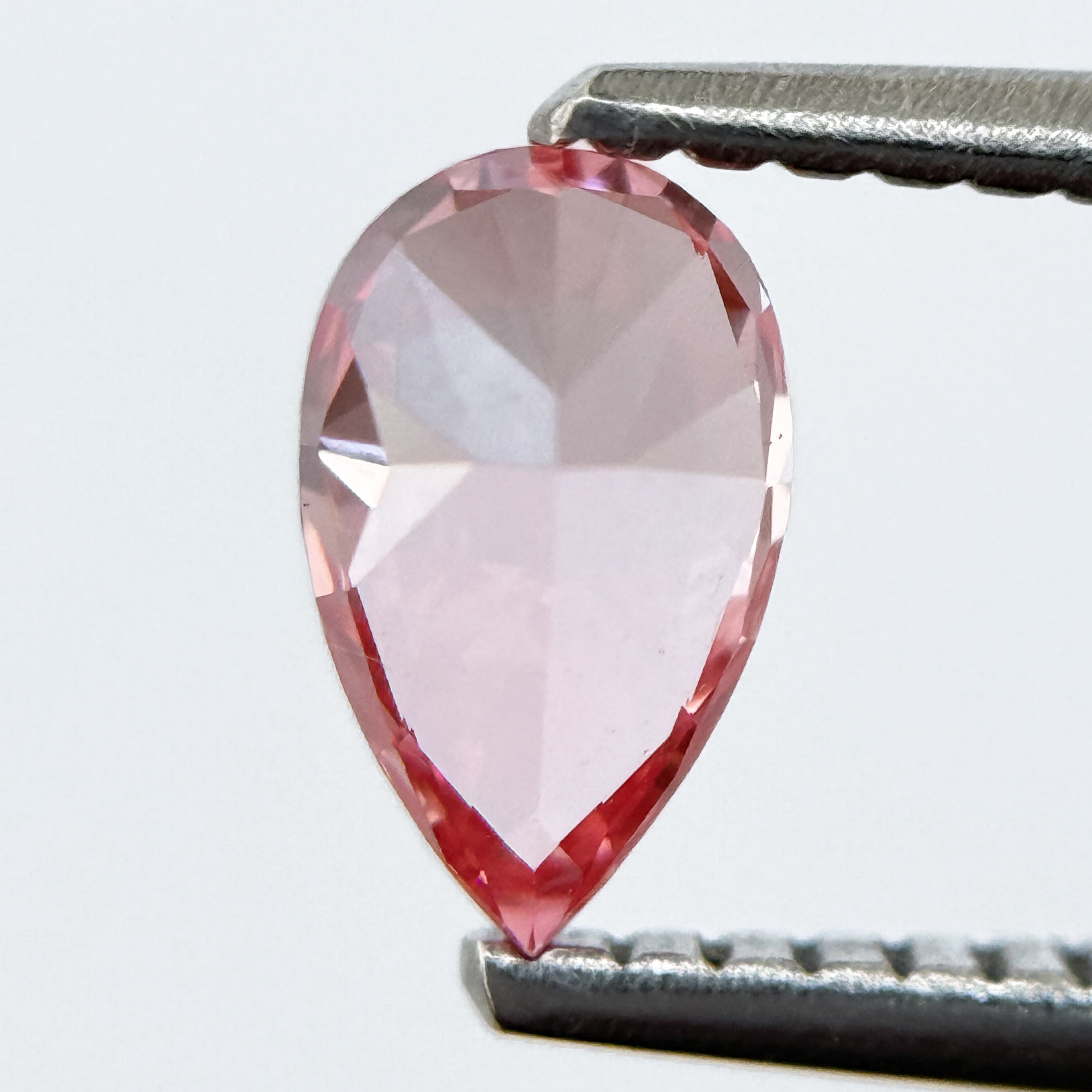 0.50 Ct Pear Brilliant Cut Pink Lab Grown Minimalist Diamond