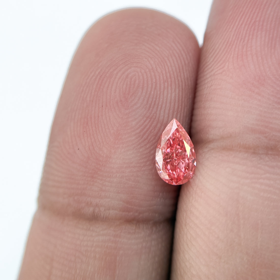 0.50 Ct Pear Brilliant Cut Pink Lab Grown Minimalist Diamond