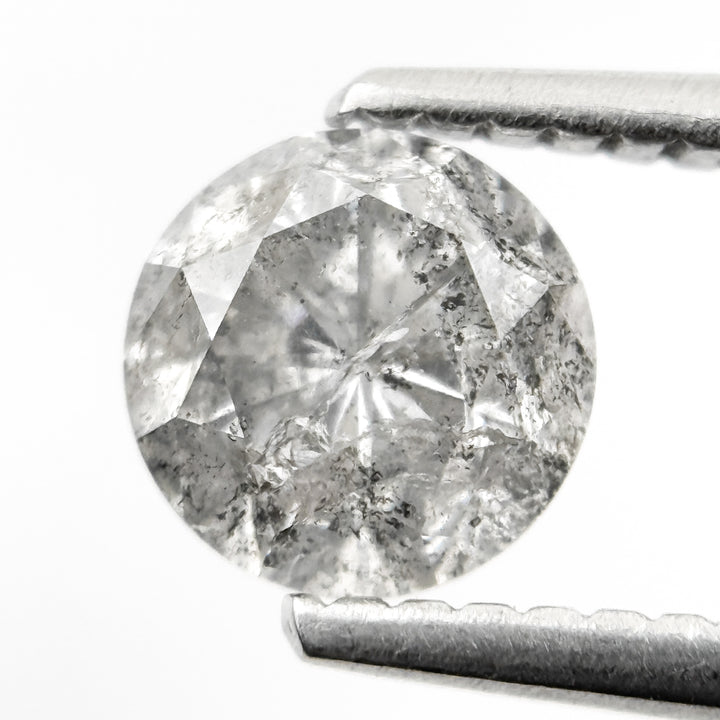 0.97 Ct Round Brilliant Cut Grey Natural Unique Diamond