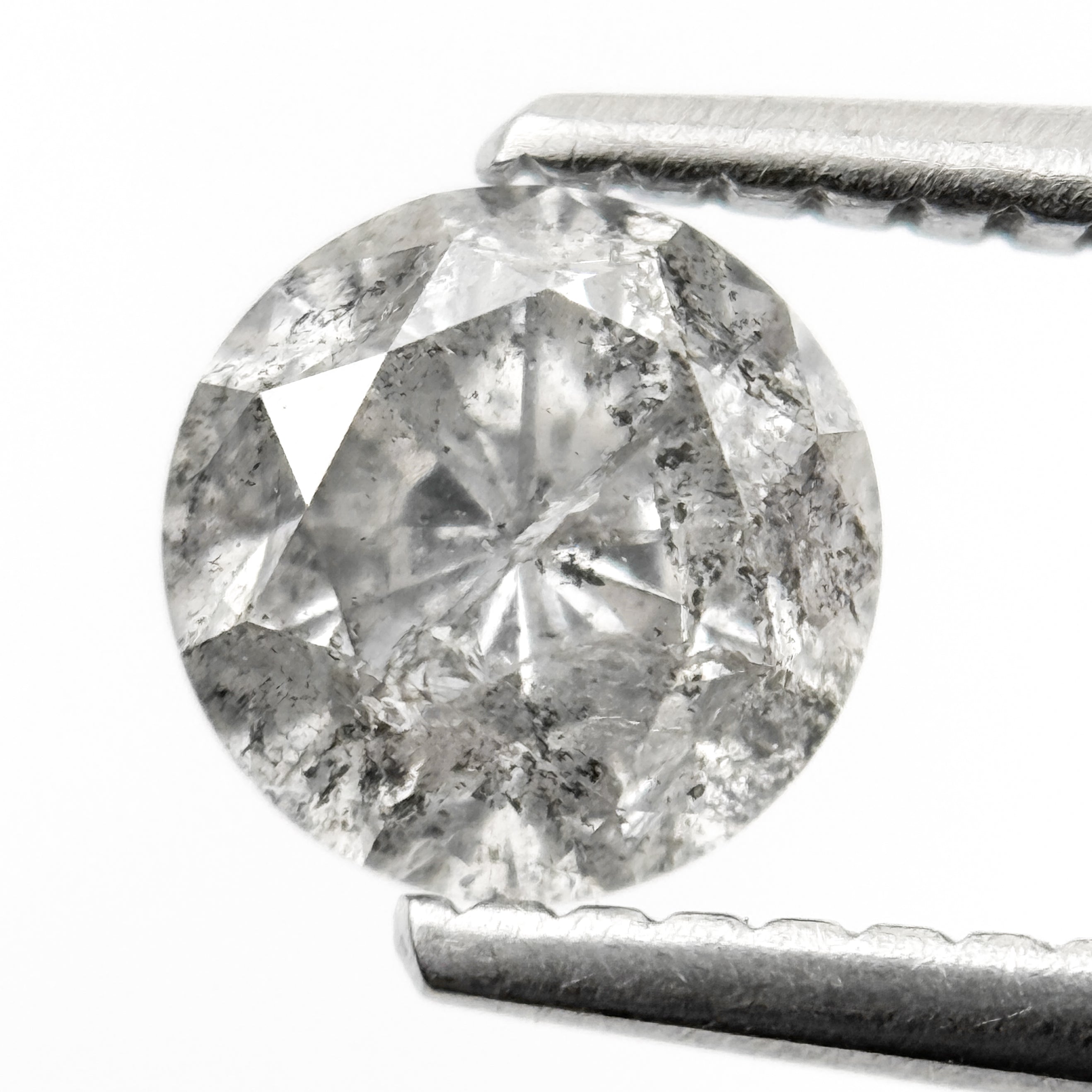 0.97 Ct Round Brilliant Cut Grey Natural Unique Diamond