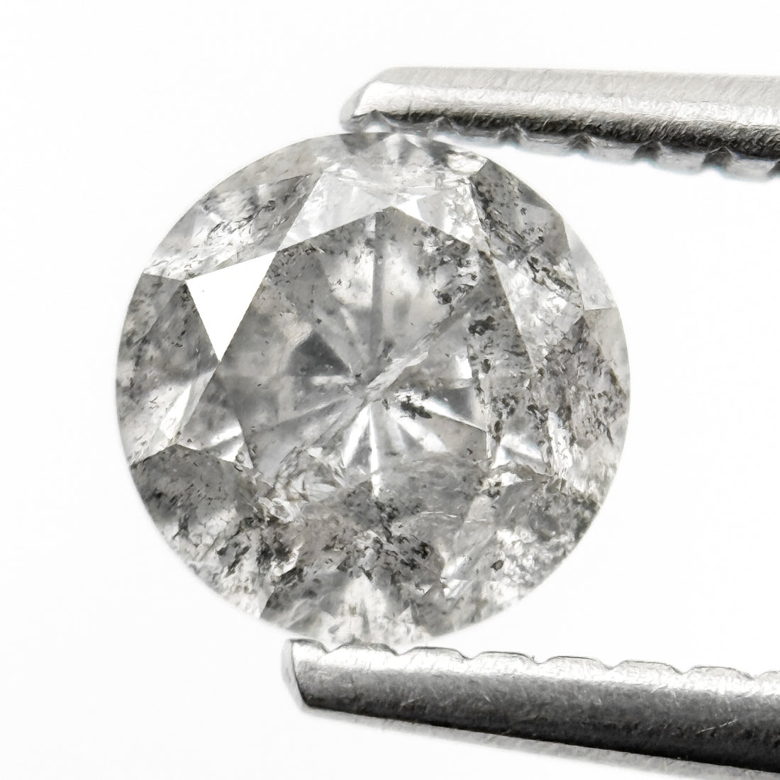 0.97 Ct Round Brilliant Cut Grey Natural Unique Diamond