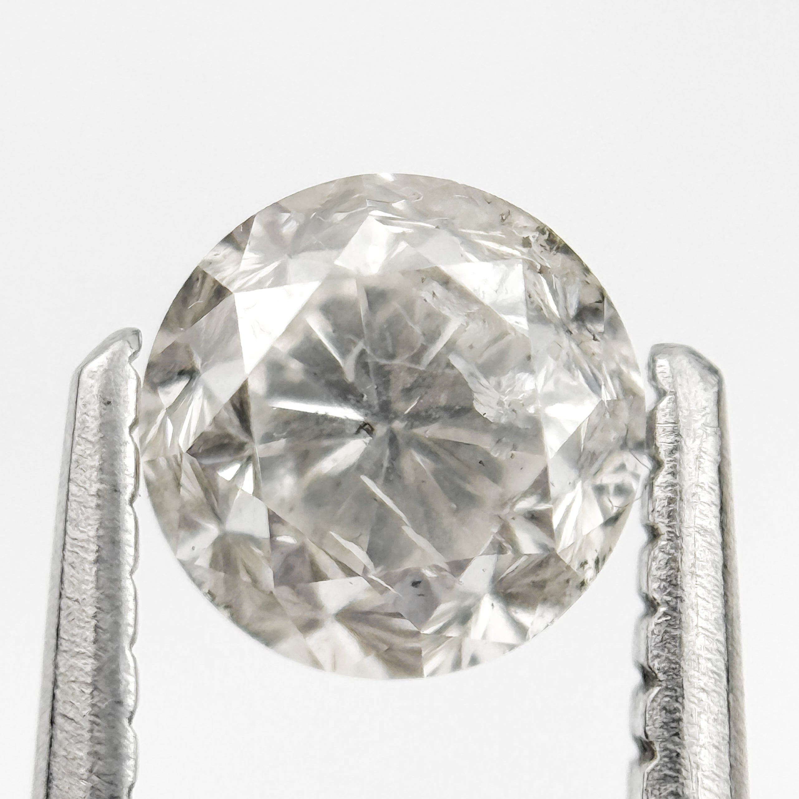 0.92 Ct Round Brilliant Cut Grey Natural Unique Diamond