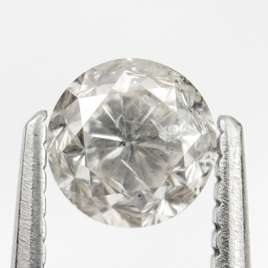 0.92 Ct Round Brilliant Cut Grey Natural Unique Diamond
