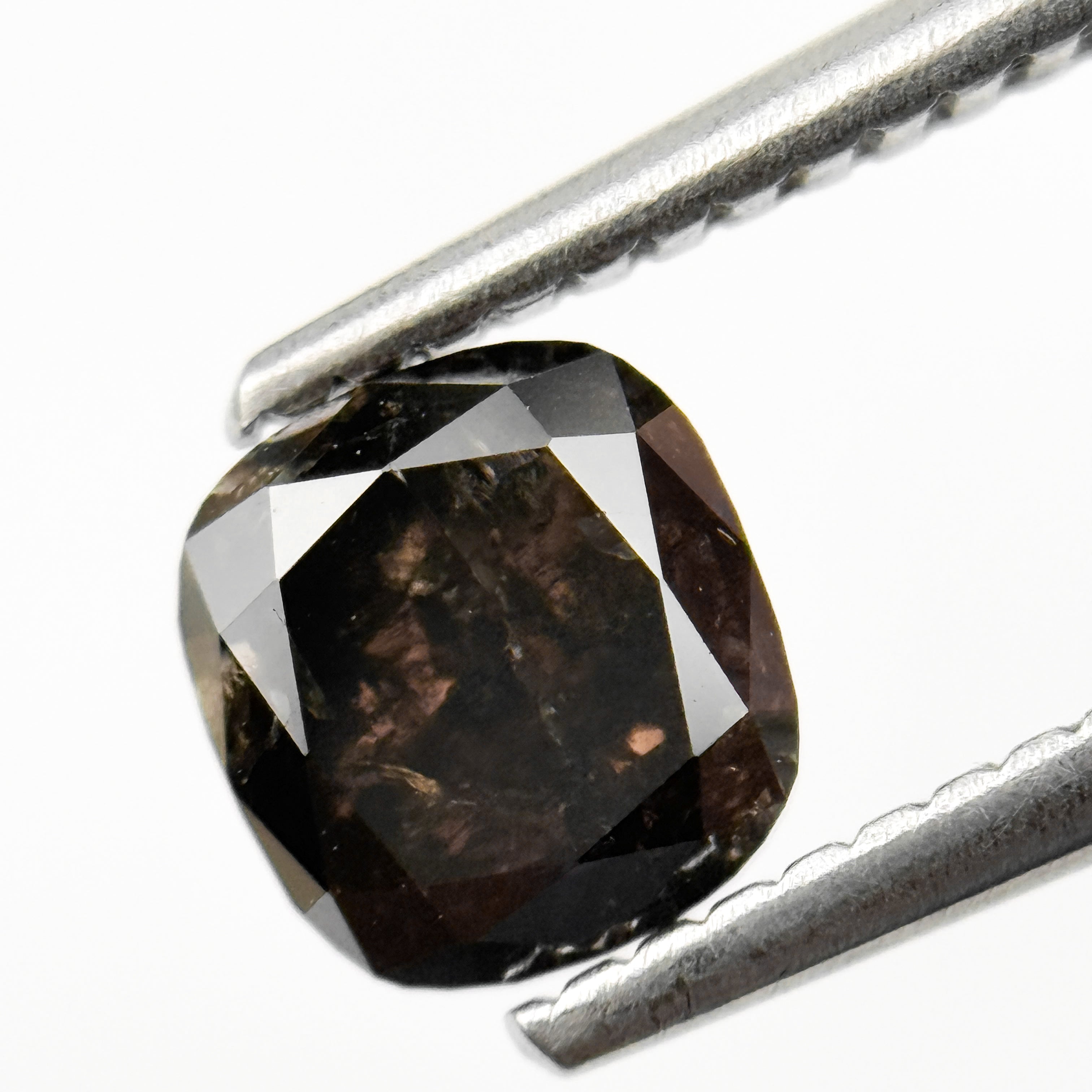 1.20 Ct Cushion Rose Cut brownish Natural Minimalist Diamond