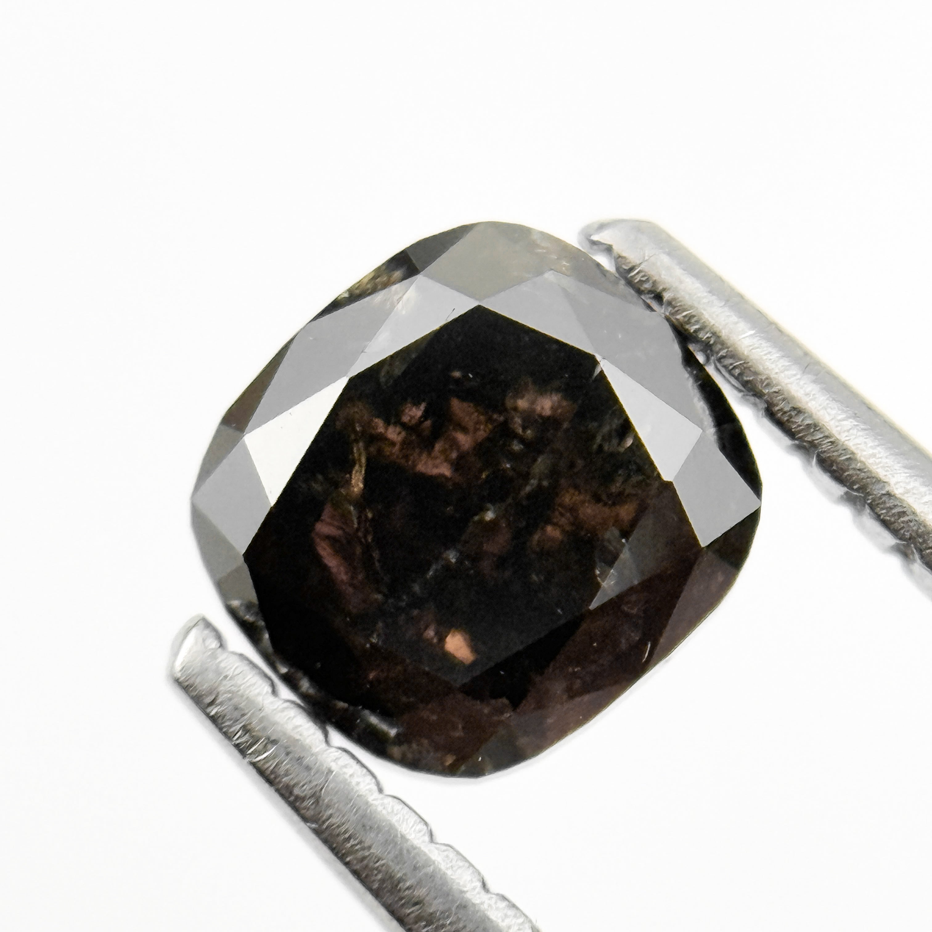 1.20 Ct Cushion Rose Cut brownish Natural Minimalist Diamond