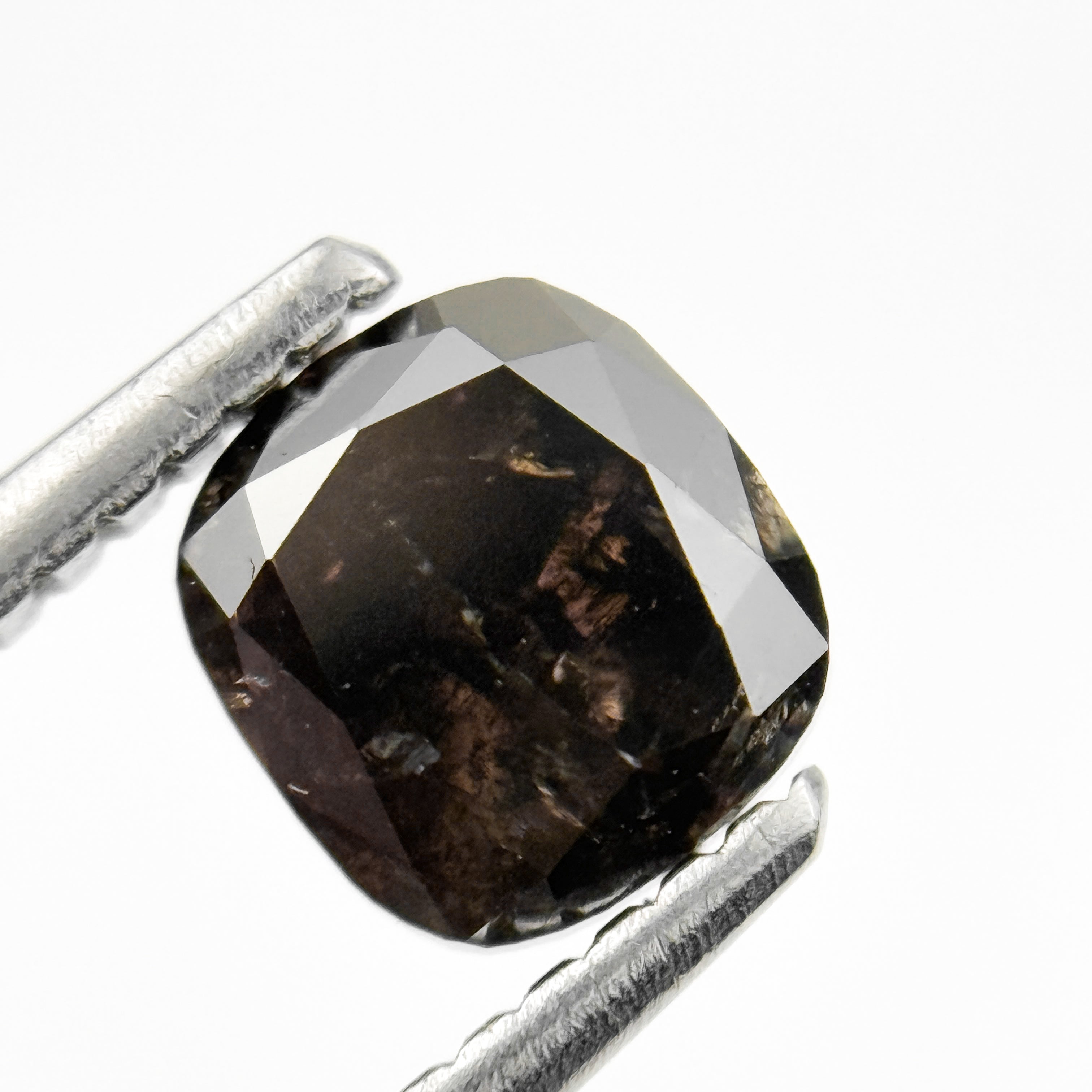 1.20 Ct Cushion Rose Cut brownish Natural Minimalist Diamond