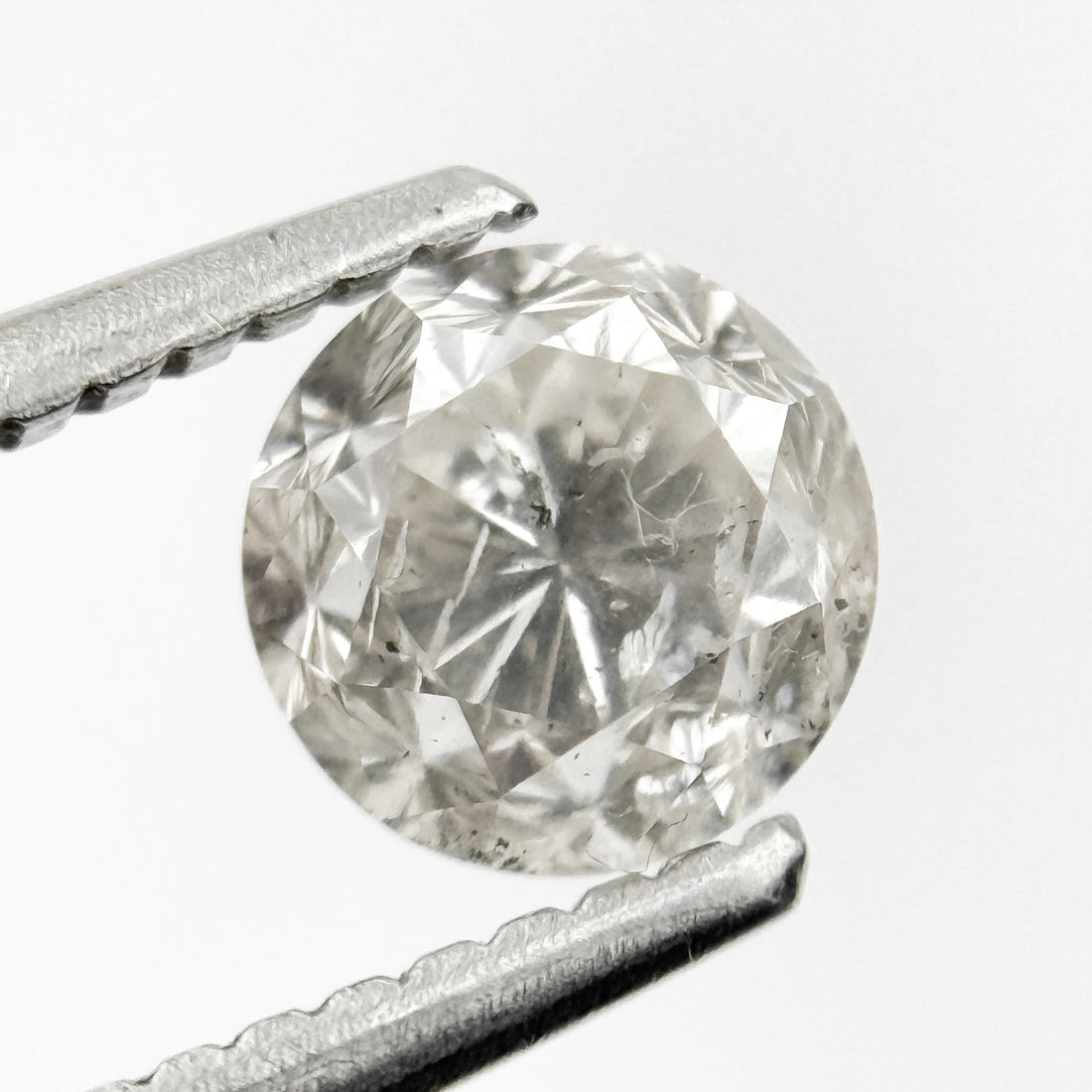 0.92 Ct Round Brilliant Cut Grey Natural Unique Diamond