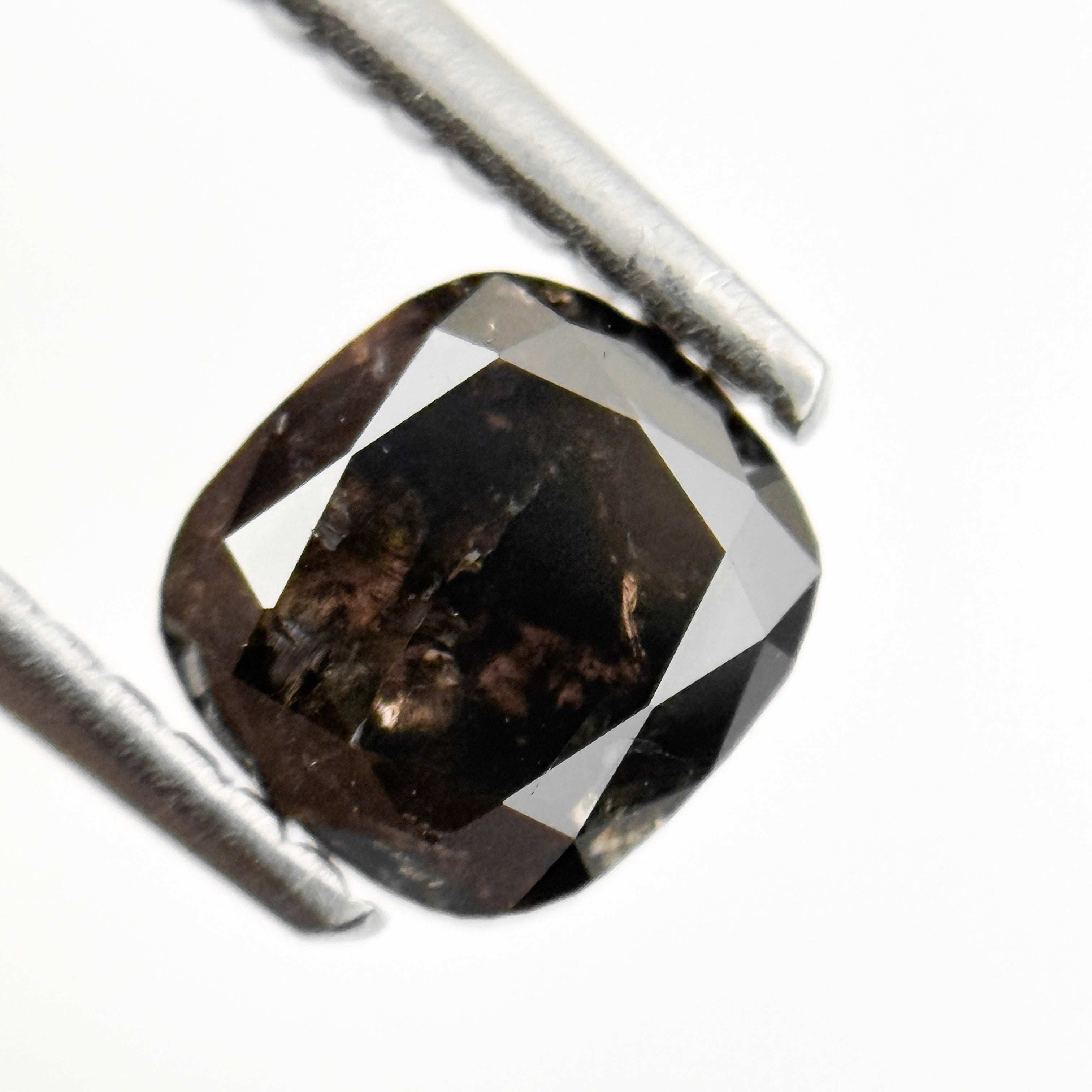 1.20 Ct Cushion Rose Cut brownish Natural Minimalist Diamond
