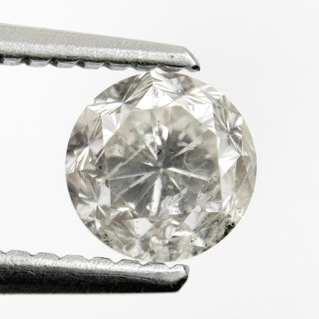 0.92 Ct Round Brilliant Cut Grey Natural Unique Diamond