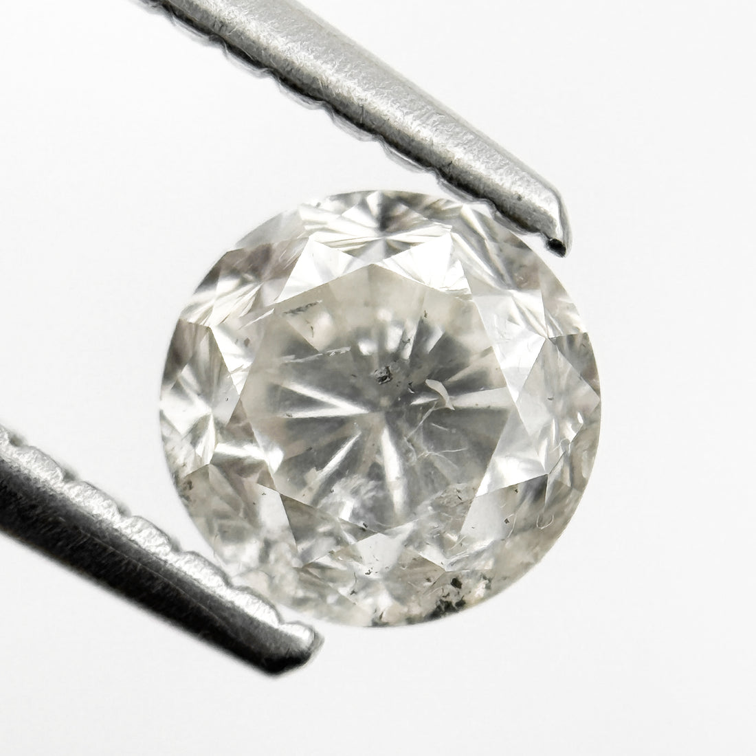 0.92 Ct Round Brilliant Cut Grey Natural Unique Diamond