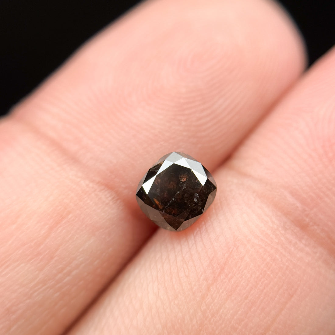 1.20 Ct Cushion Rose Cut brownish Natural Minimalist Diamond