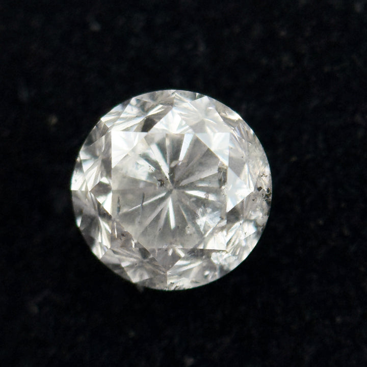 0.92 Ct Round Brilliant Cut Grey Natural Unique Diamond
