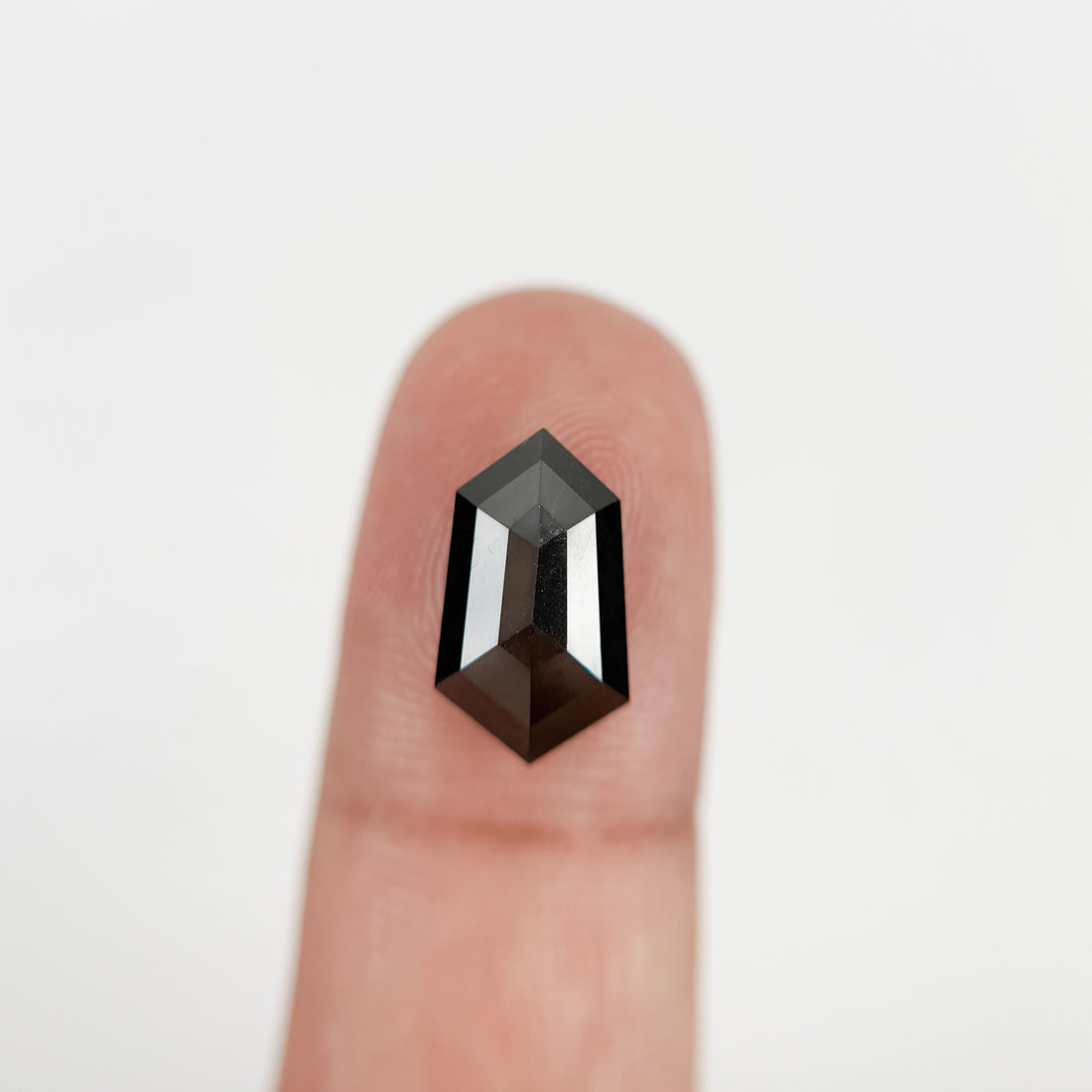 4.73 Ct Hexagon Rose Cut Black Natural Salt and Pepper Diamond