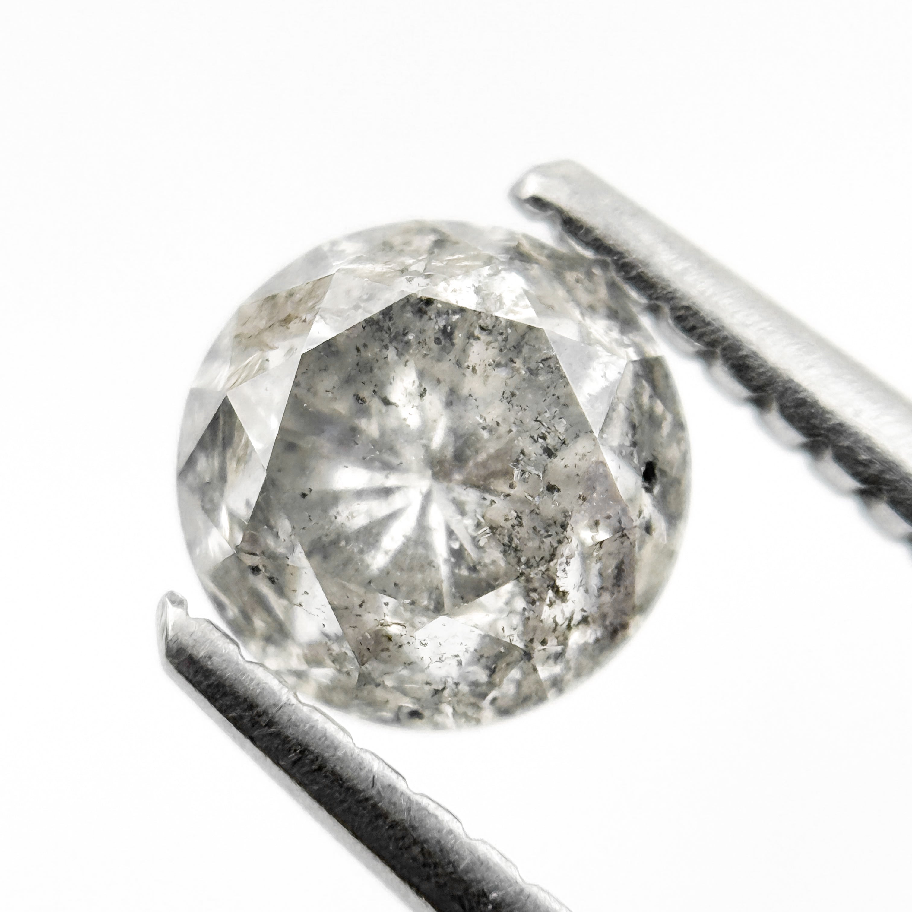 1.08 Ct Round Brilliant Cut Grey Natural Fancy Diamond
