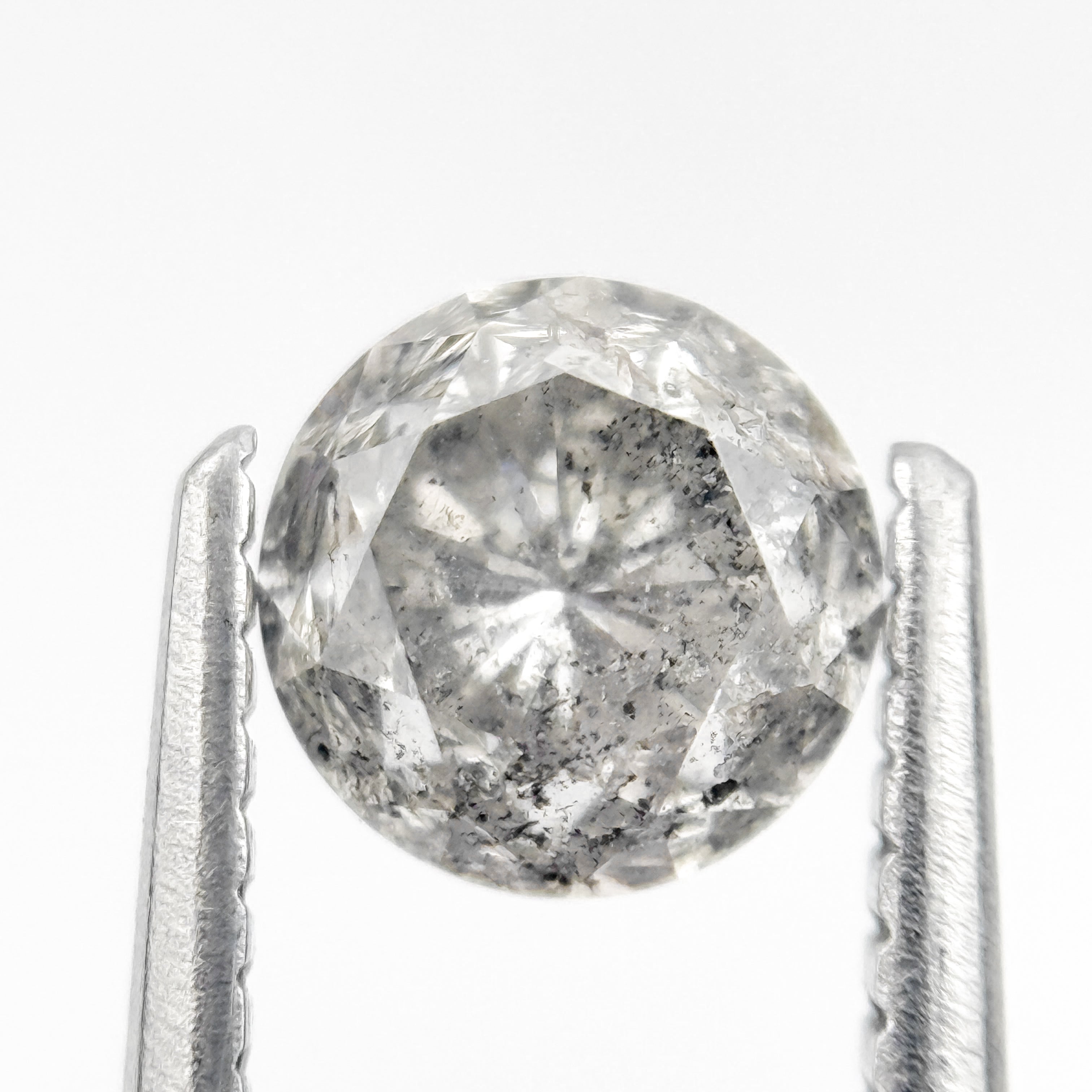 1.08 Ct Round Brilliant Cut Grey Natural Fancy Diamond
