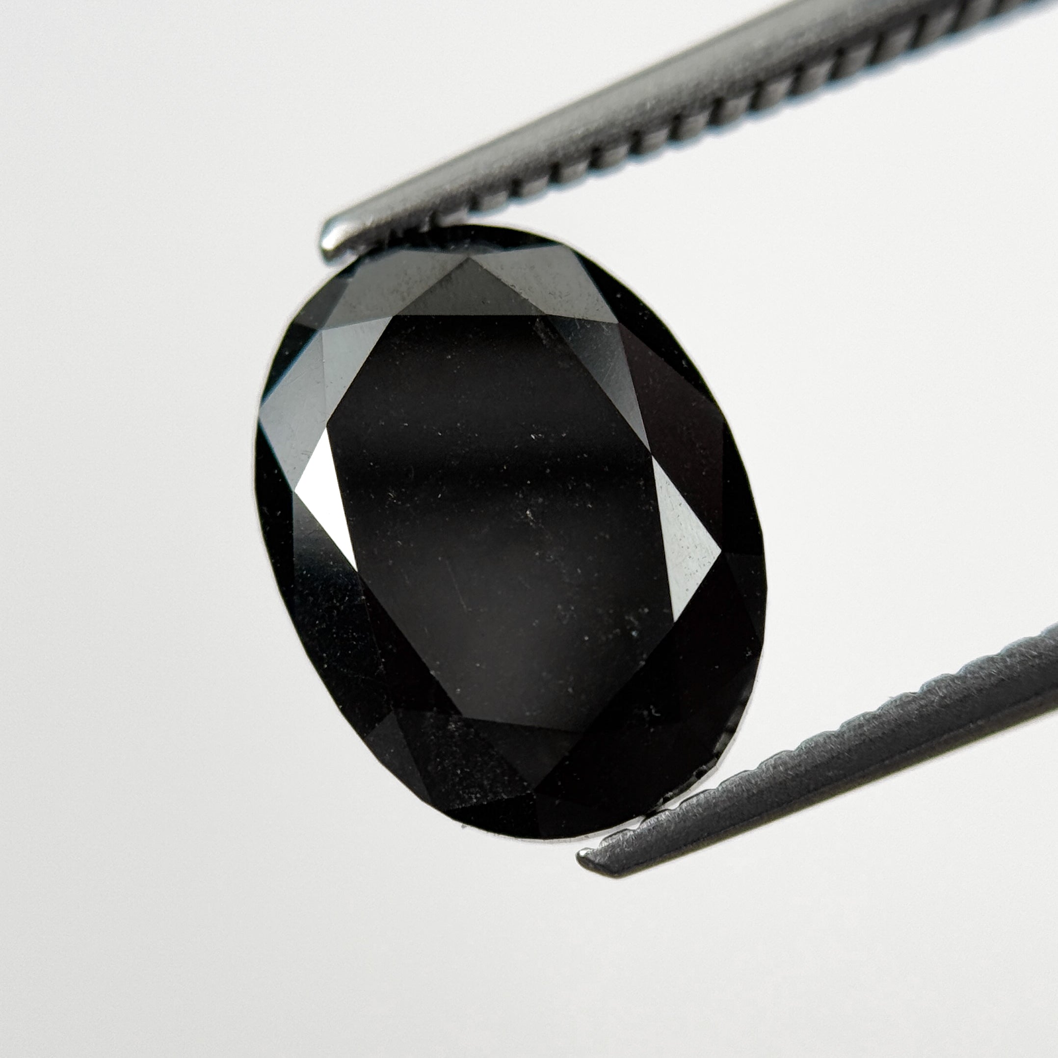 4.00 Ct Oval Rose Cut Black Natural Fancy Diamond