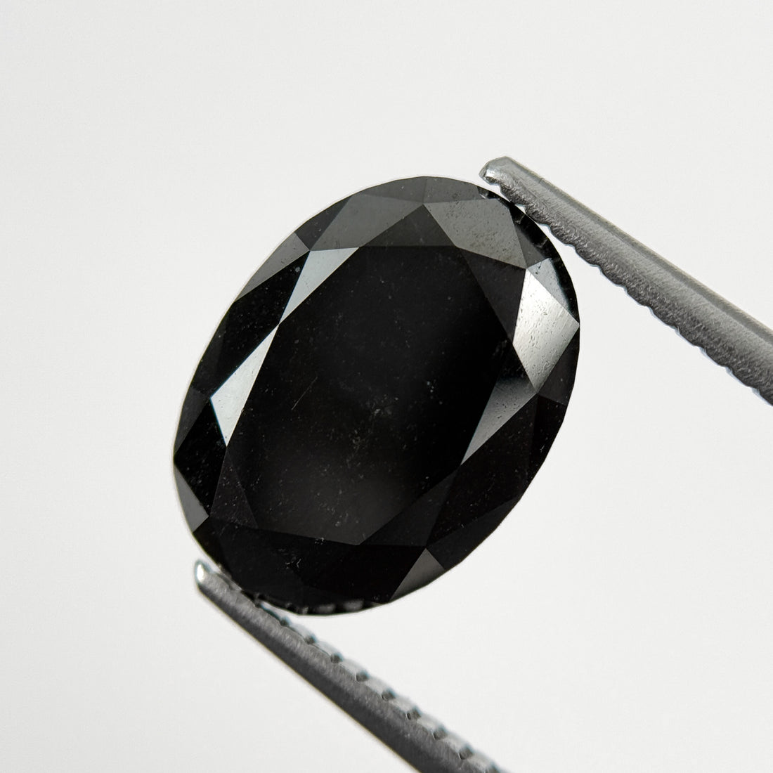 4.00 Ct Oval Rose Cut Black Natural Fancy Diamond