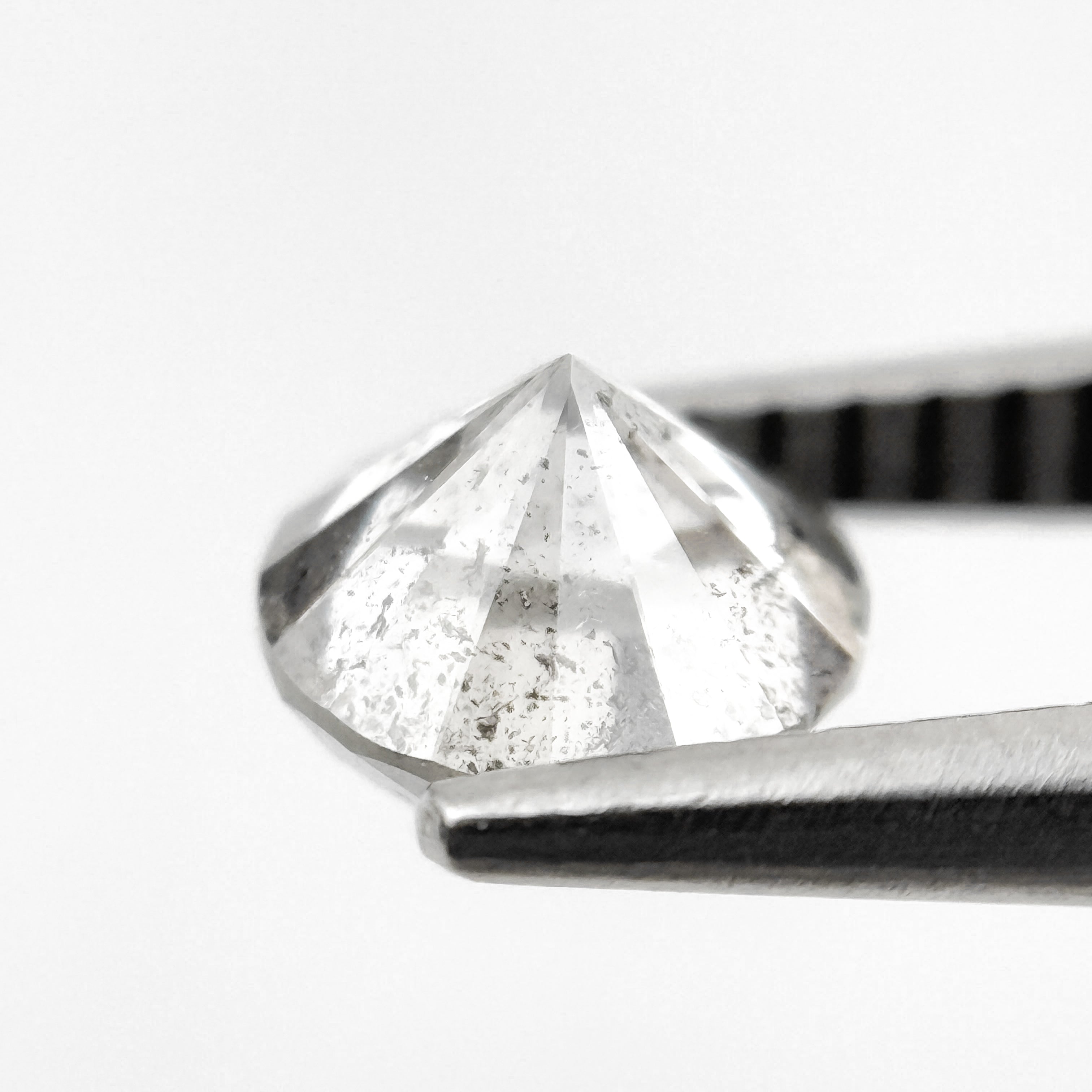 1.08 Ct Round Brilliant Cut Grey Natural Fancy Diamond