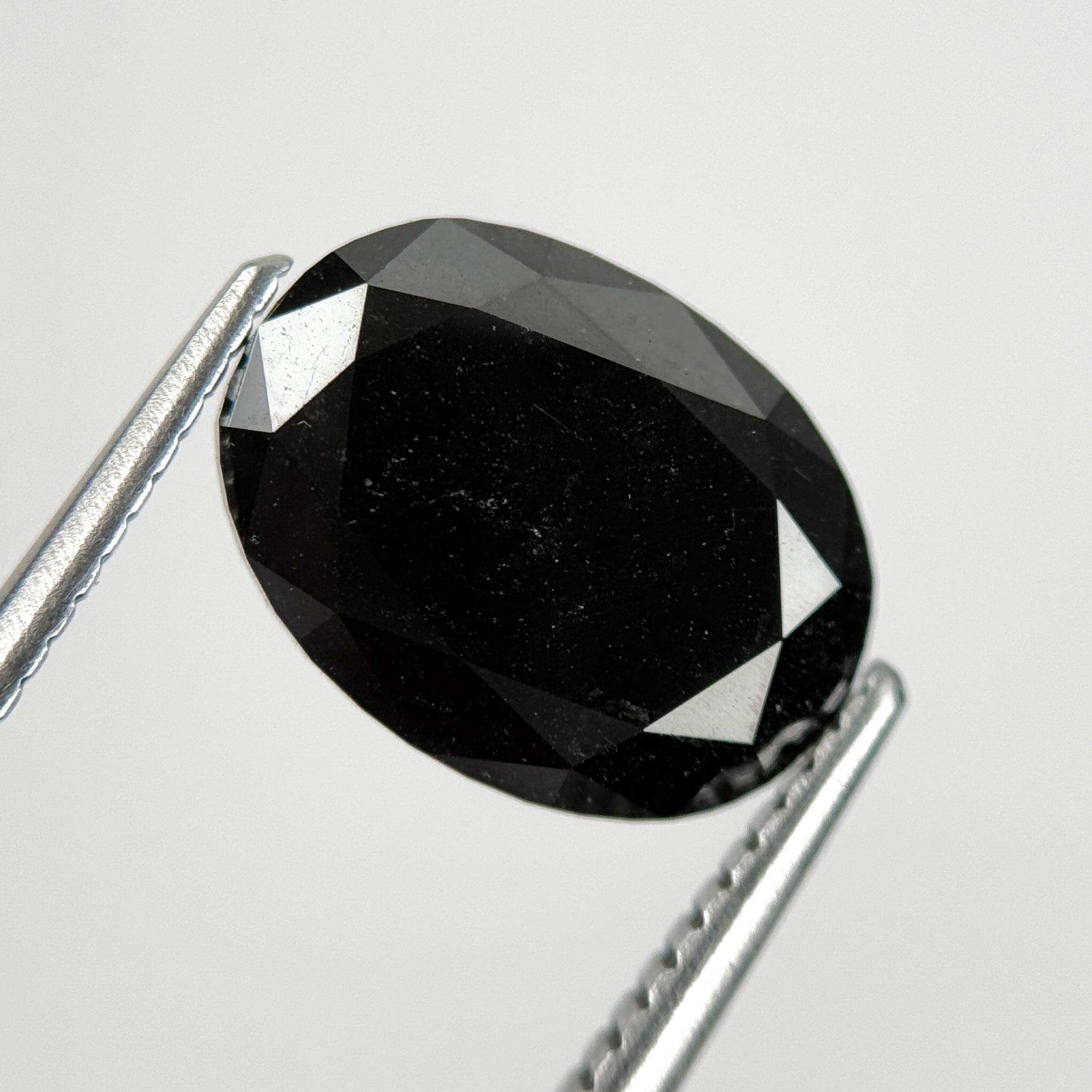4.00 Ct Oval Rose Cut Black Natural Fancy Diamond