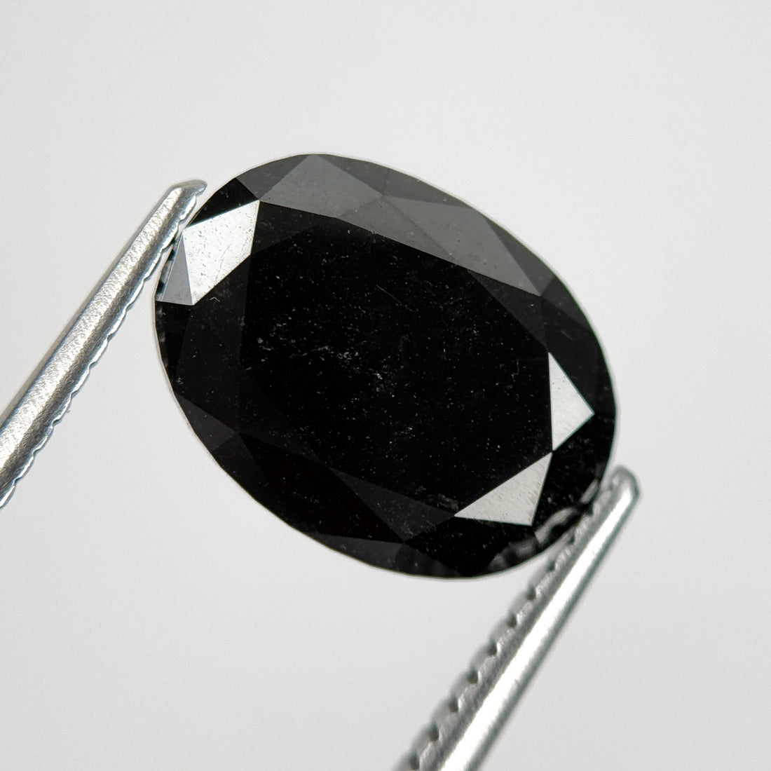 4.00 Ct Oval Rose Cut Black Natural Fancy Diamond