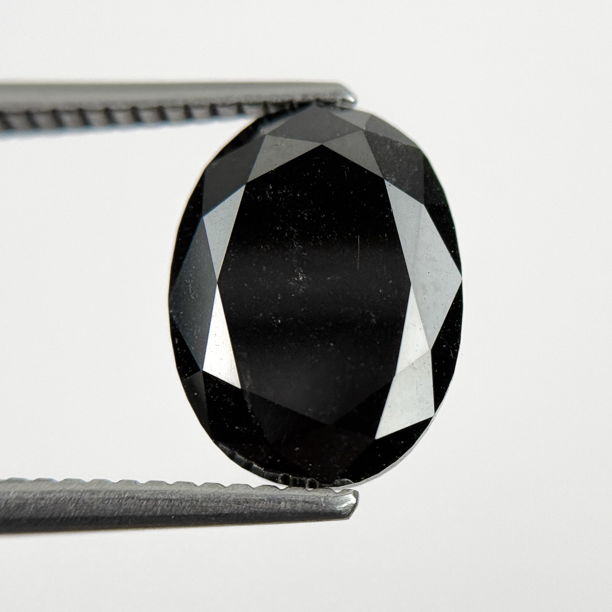 4.00 Ct Oval Rose Cut Black Natural Fancy Diamond