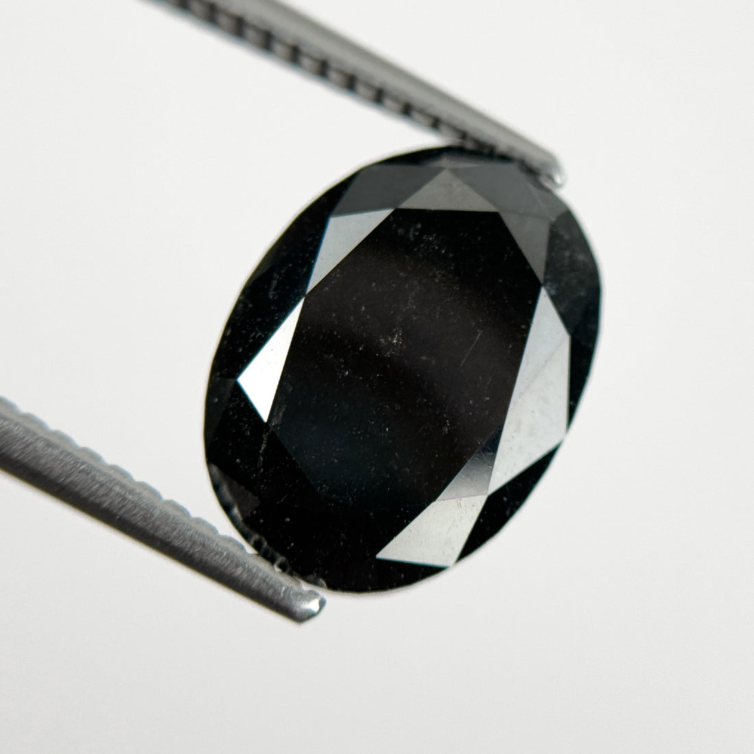 4.00 Ct Oval Rose Cut Black Natural Fancy Diamond