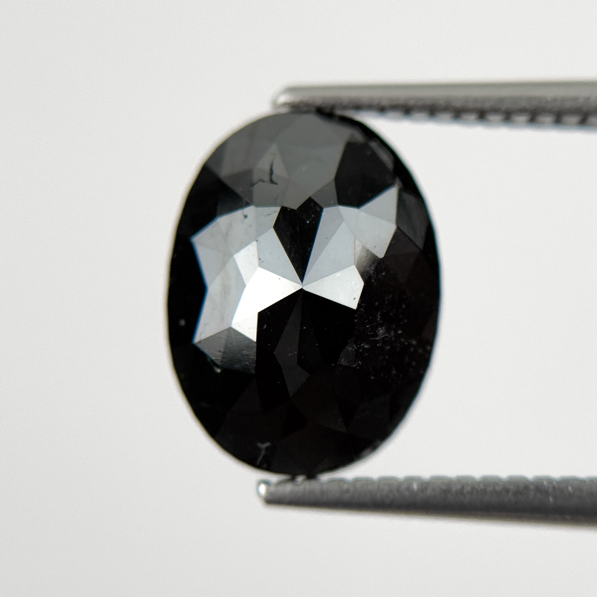 4.00 Ct Oval Rose Cut Black Natural Fancy Diamond