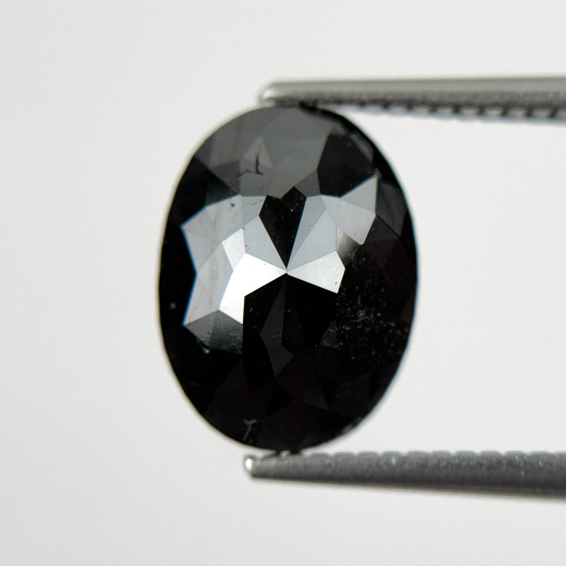 4.00 Ct Oval Rose Cut Black Natural Fancy Diamond