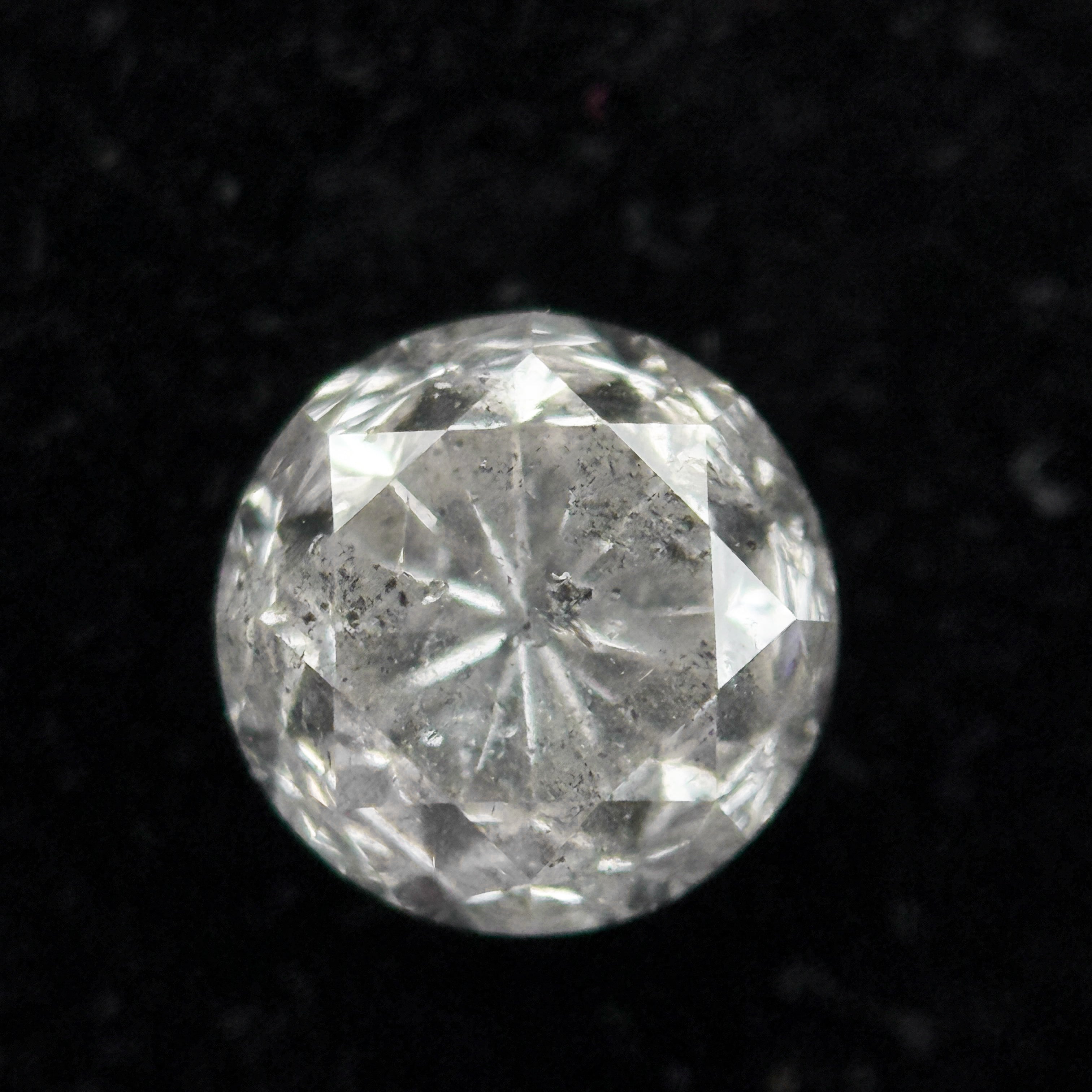 1.00 Ct Round Brilliant Cut Grey Natural Salt and Pepper Diamond