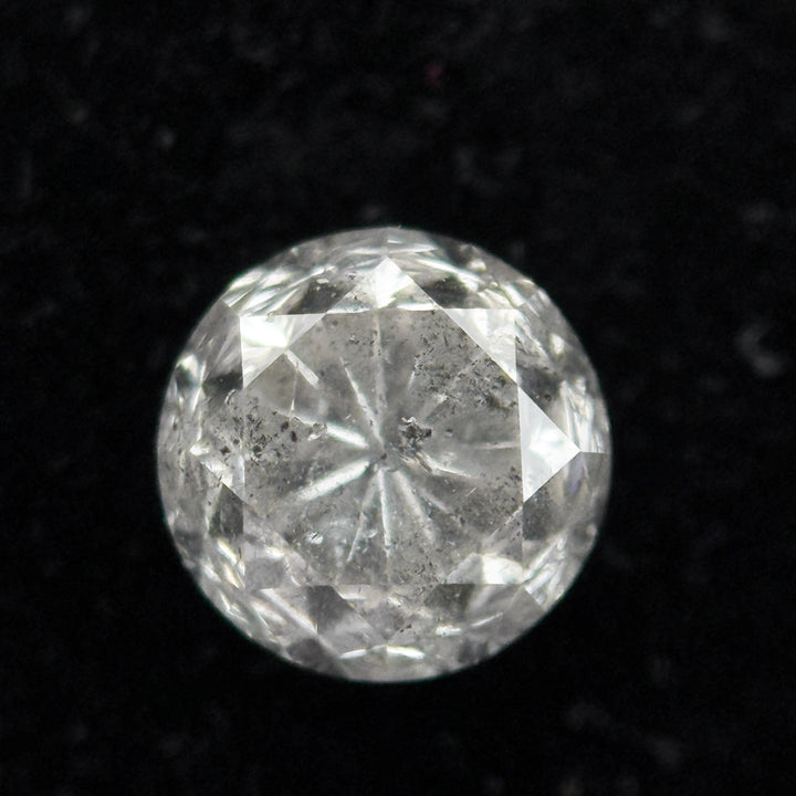 1.00 Ct Round Brilliant Cut Grey Natural Salt and Pepper Diamond