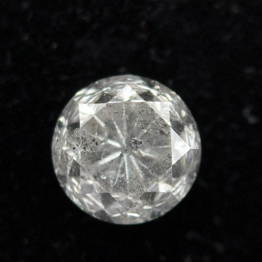 1.10 Ct Round Brilliant Cut Grey Natural Minimal Diamond