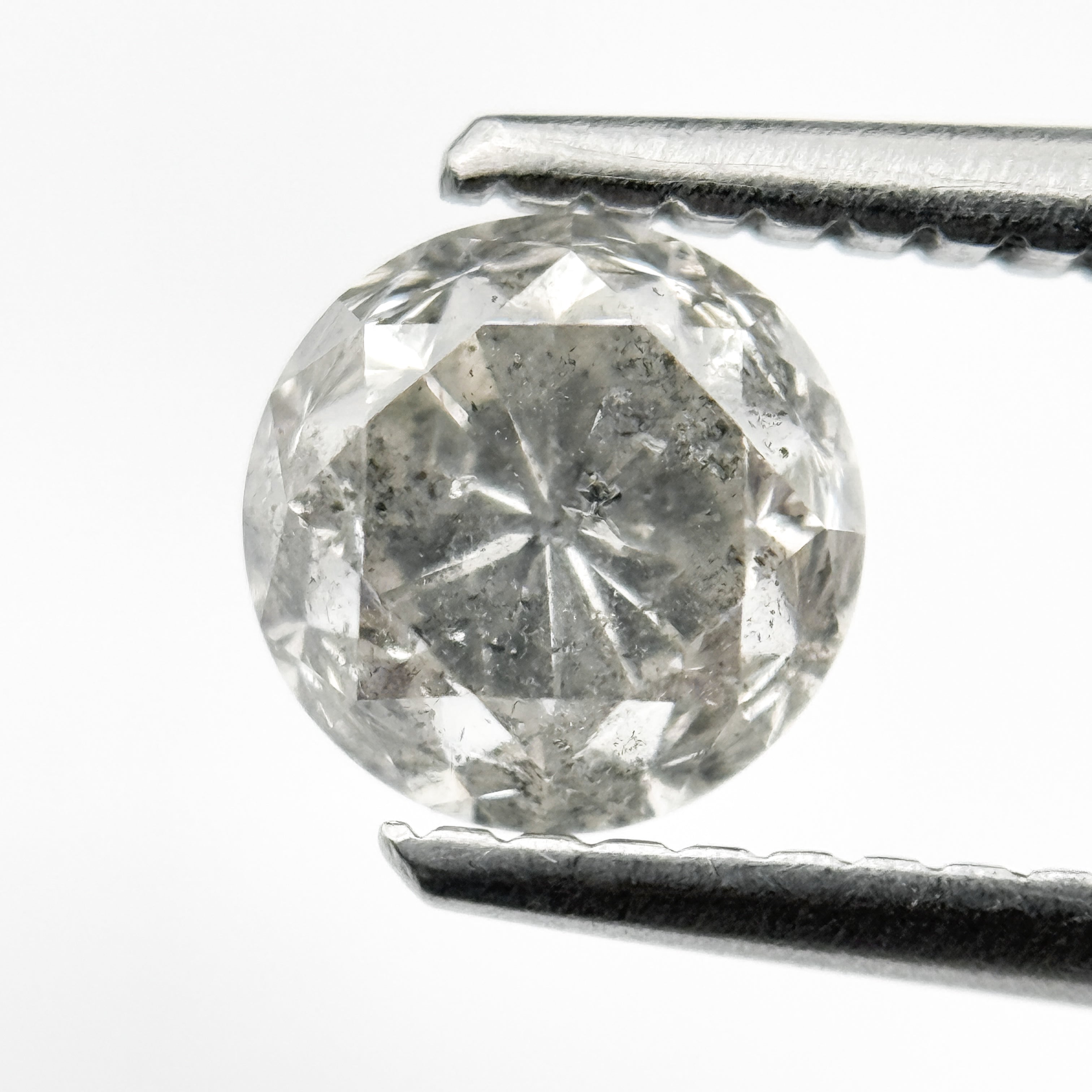 1.10 Ct Round Brilliant Cut Grey Natural Minimal Diamond