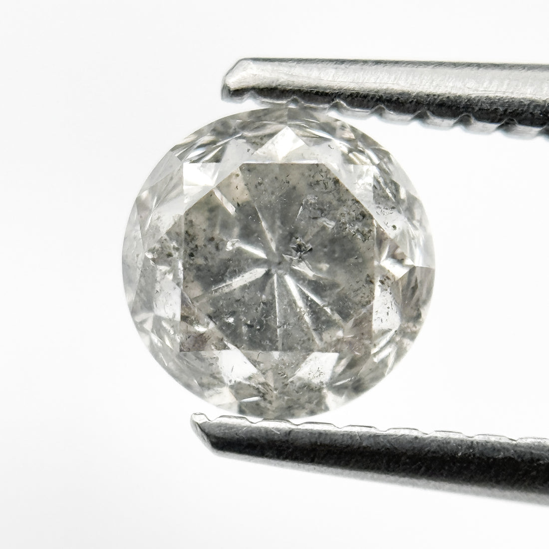 1.10 Ct Round Brilliant Cut Grey Natural Minimal Diamond