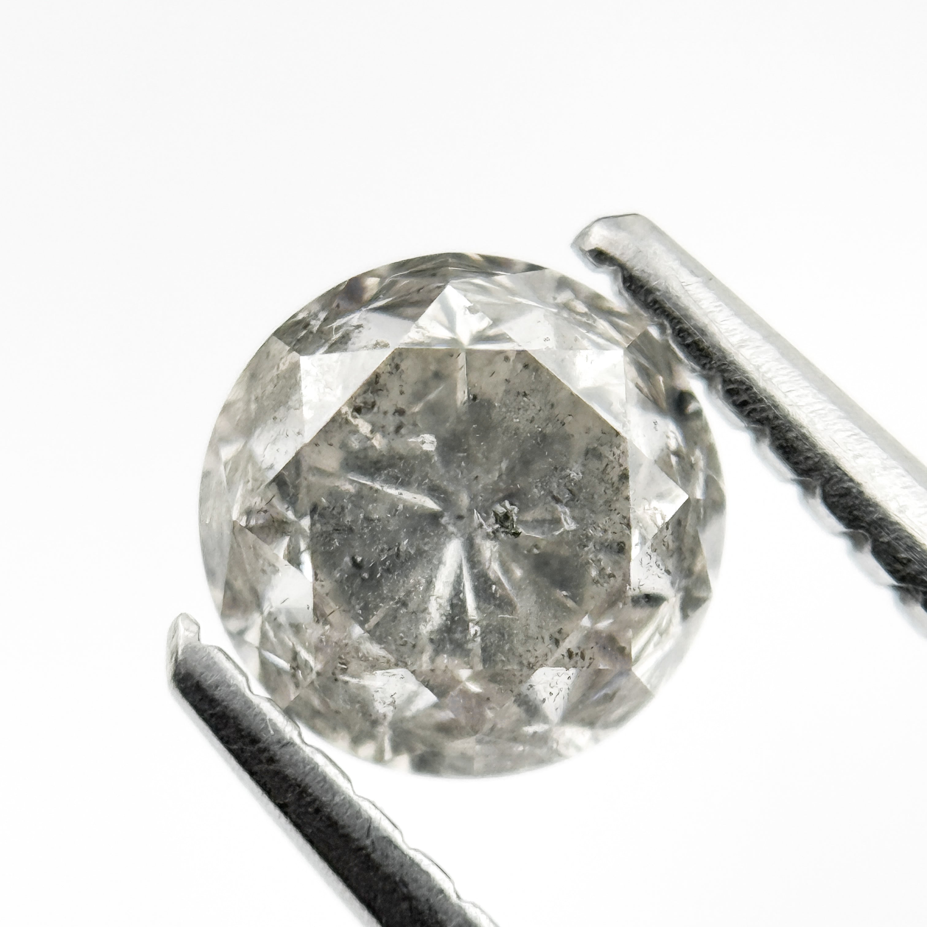 1.10 Ct Round Brilliant Cut Grey Natural Minimal Diamond