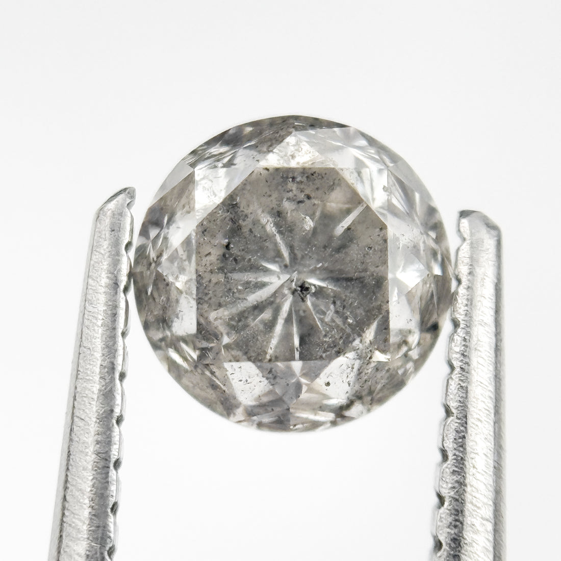 1.10 Ct Round Brilliant Cut Grey Natural Minimal Diamond