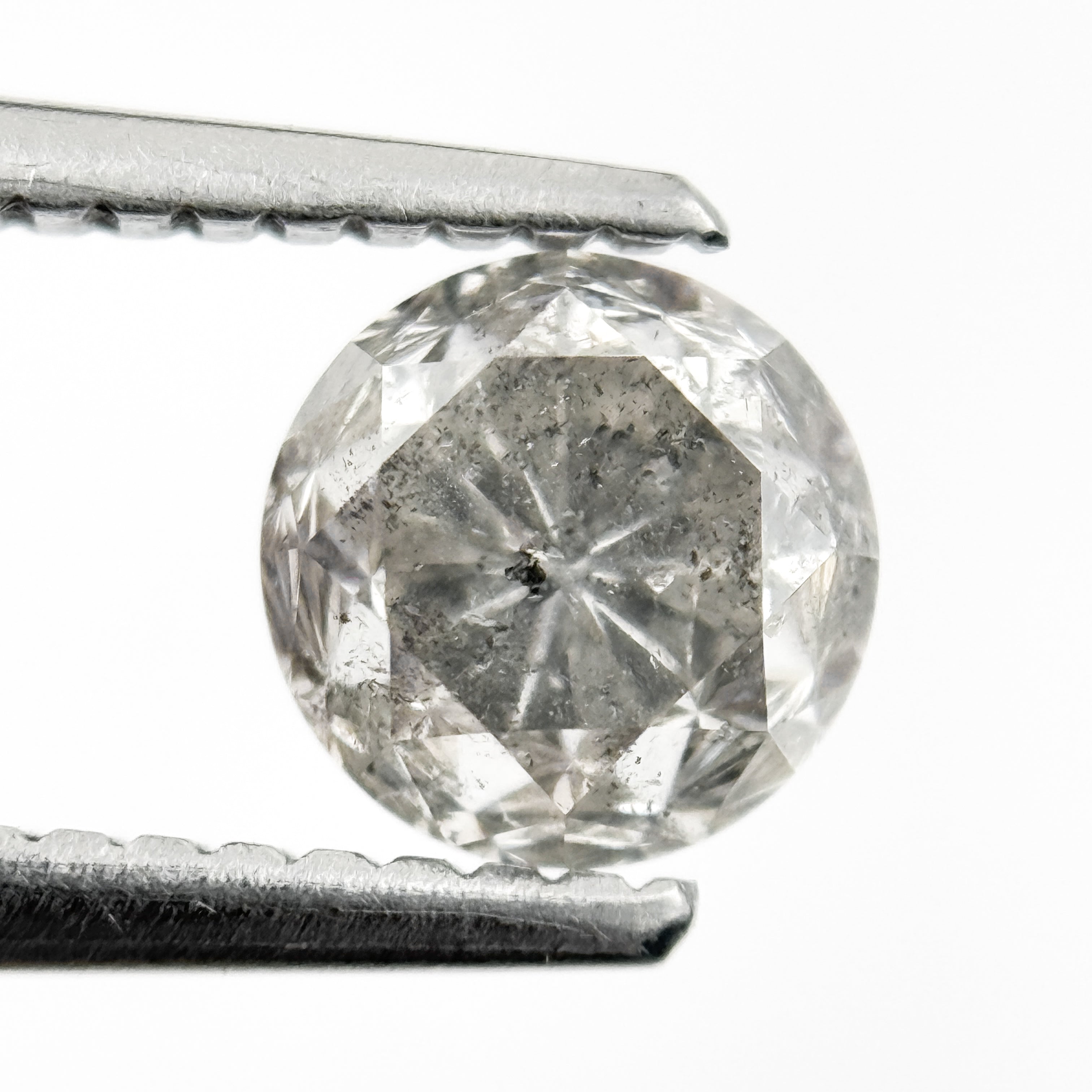1.10 Ct Round Brilliant Cut Grey Natural Minimal Diamond