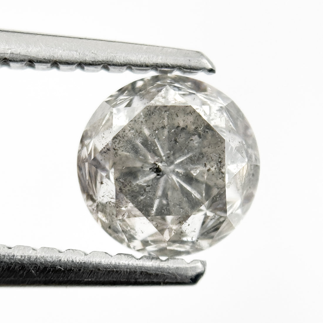 1.10 Ct Round Brilliant Cut Grey Natural Minimal Diamond