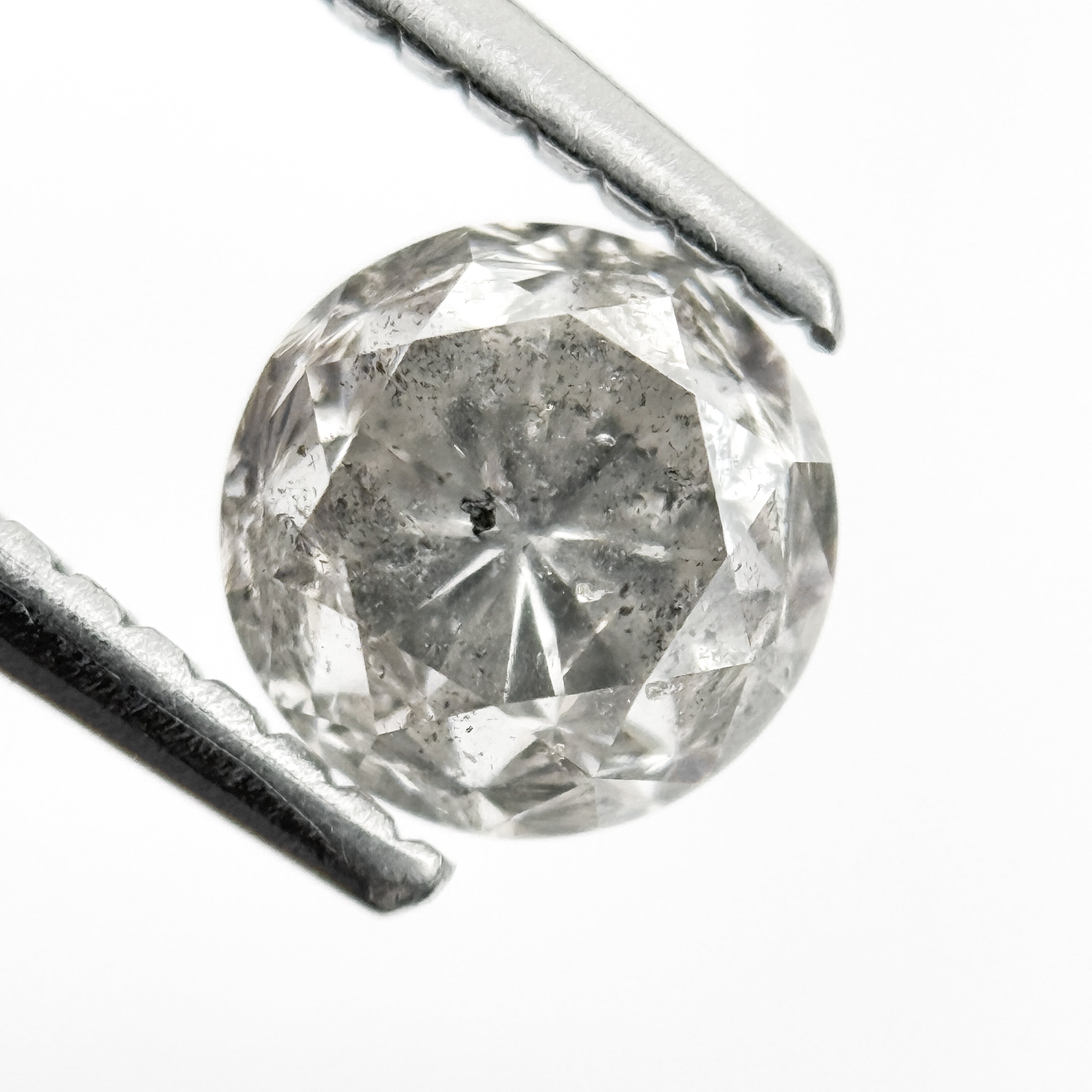 1.10 Ct Round Brilliant Cut Grey Natural Minimal Diamond