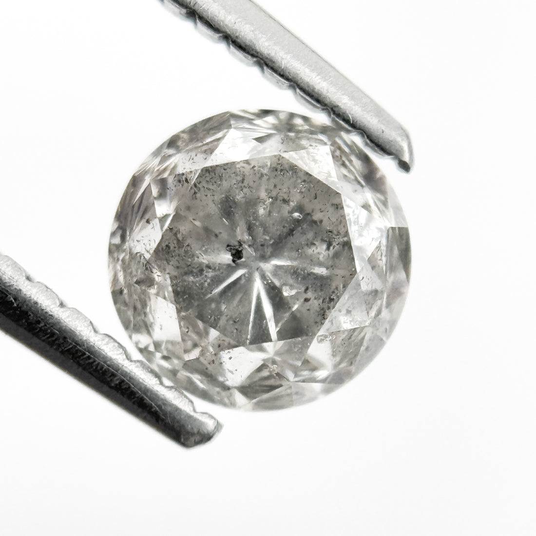 1.10 Ct Round Brilliant Cut Grey Natural Minimal Diamond